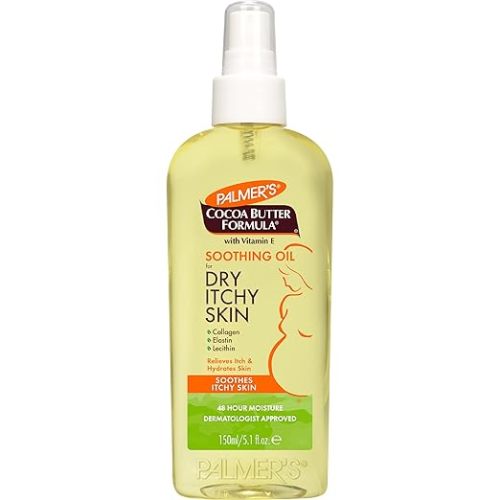Palmer's Cocoa Butter Formula Soothing Oil with Vitamin E, Dry, Itchy Skin Relief, Anti-Itch Body Oil, 5.1 Ounces