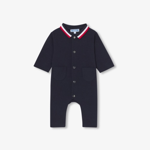 Baby boy jumpsuit in quilted jersey