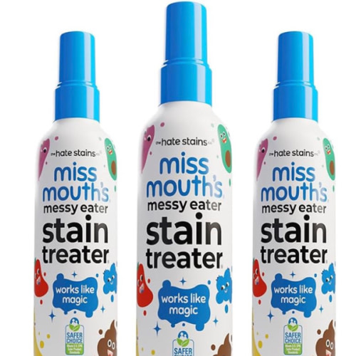 Miss Mouth's Messy Eater Stain Treater Spray - 4oz 3 Pack Stain Remover - Newborn & Baby Essentials - No Dry Cleaning Food, Grease, Coffee Off Laundry, Underwear, Fabric