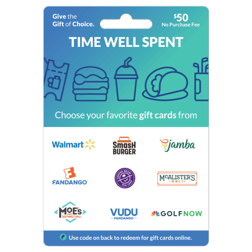 $50 Time Well Spent – ChooseYourCard Gift Card