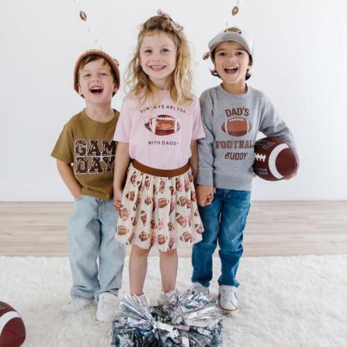 Dad's Football Buddy Sweatshirt, Grey - Sweet Wink | Maisonette