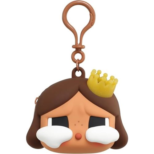 POP MART Crybaby Shiny Shiny Series-Earphone Case (Brown) Portable Protective Carrying Bag
