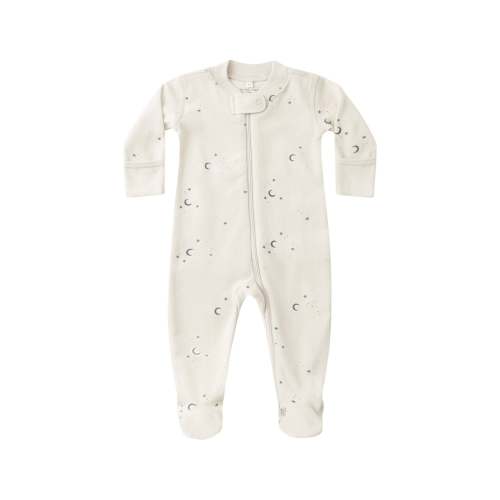 zip long sleeve sleeper footie in moons