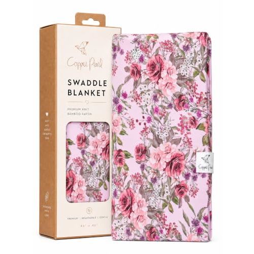 Copper Pearl Swaddle Blankets for Newborns | Soft Stretchy Receiving Blankets for Boys and Girls | Large 46 x 46 Inch Baby Blankets | Lightweight and Breathable Swaddles | Deborah