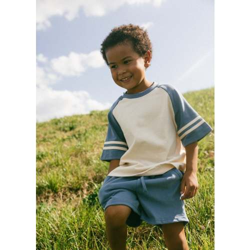 Retro Varsity Set Foggy Blue – Kids Girls Outfit | Fostered Collection