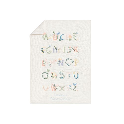 Floral ABC Baby Quilt | Pottery Barn Kids