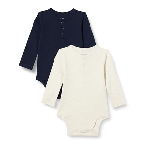 Amazon Essentials unisex-baby Long-Sleeve Henley Bodysuits