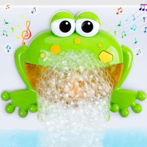RUIG Frog Bath Toys for Toddlers 1-3 2-4 Bathtub Bubble Maker with Music Automatic Kids Bathtub Bubble Machine Baby Bath Toys for 6-12 12-18 Months Birthday Gifts