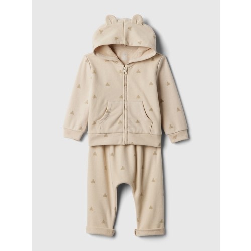 Baby Two-Piece Outfit Set in bedrock beige, size: 3-6 M