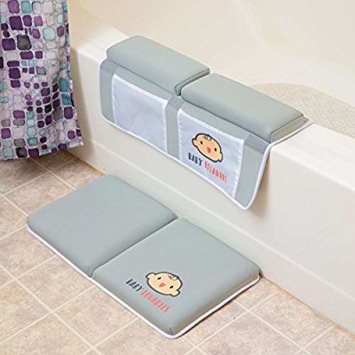 Bath Kneeler with Elbow pad Rest Set- Padded Knee mat for tub Bathing and Bathroom time. Bathtub Kneeling Waterproof Cushion mats for Infant or Baby Toy Accessories. Bathtime Knee Saver. Shower Gift.