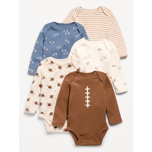 Long-Sleeve Bodysuit 5-Pack for Baby