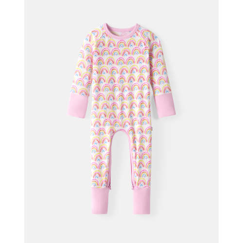 Pastel Rainbows Crescent Zippy Size NB