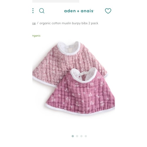 aden + anais Organic Cotton Muslin Oversized Burpy Bib in Heritage Floral