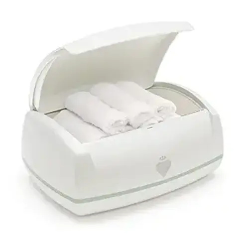 Prince Lionheart Warmies Wipes Warmer Designed for Reusable Cloth Wipes | Soft Glow Nighlight | Includes 1 everFRESH Pillow and 4 Warmies Cloth Wipes