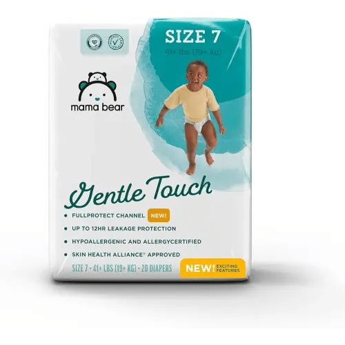 Amazon Brand - Mama Bear Gentle Touch Diapers, Size 7, 20 Count