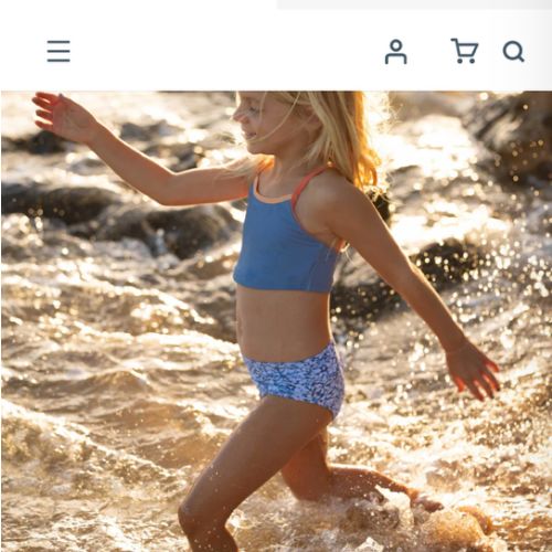 Girls Blue Lagoon Scoop Neck Crop Set – Nani Swimwear