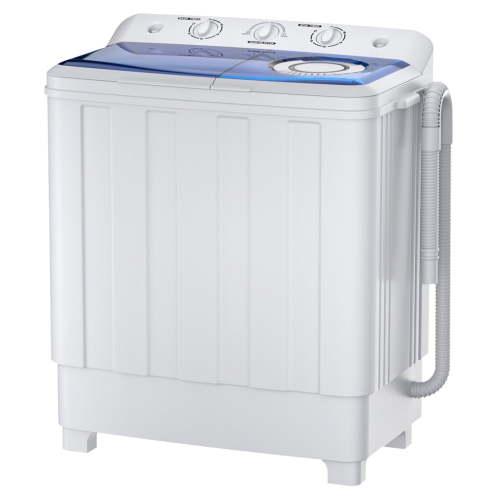 Auertech Portable Washer 28lbs Twin Tub Compact with Drain Pump, Semi-Automatic Washer Spinner Combo