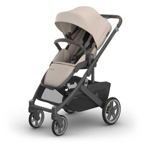 UPPAbaby Cruz V3 Stroller - Ada (Sandstone Melange / Carbon Frame / Chestnut Leather)