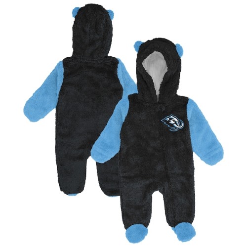 Infant & Newborn Utah Mammoth Outerstuff Black Stay Napping Fleece Bunting Full-Zip Hooded Sleeper