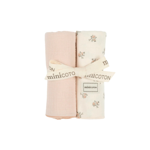 Pack Muslin Blossom Rose + Petal · Minicoton