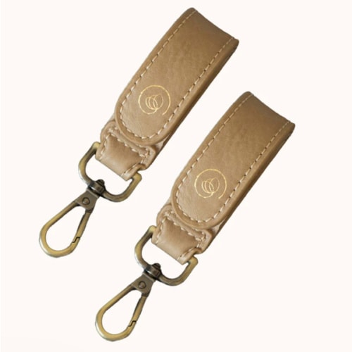 Vegan Leather Stroller Hooks
