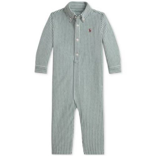 Baby Boys Striped Oxford Coveralls 6-9 months