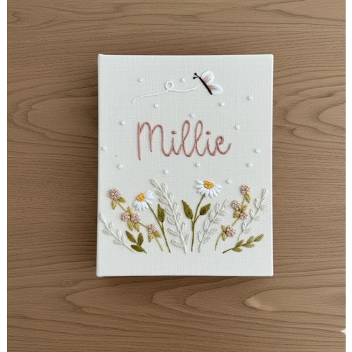 Hand Embroidered Baby Photo Album With Sleeves