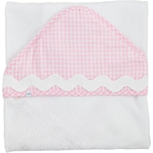 Mud Pie Children's Pink Gingham Hooded Towel
