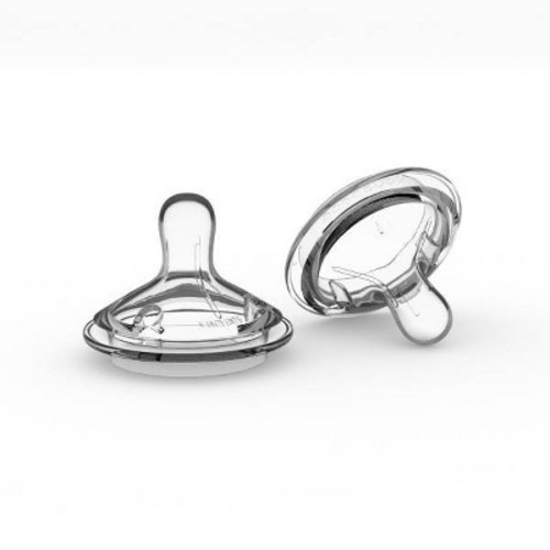 nanobebe 2pk Baby Bottle Silicone Nipple - Medium Flow