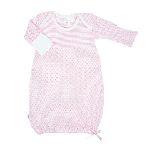 Paty Knit Solid Color Overlap Shoulder Gown