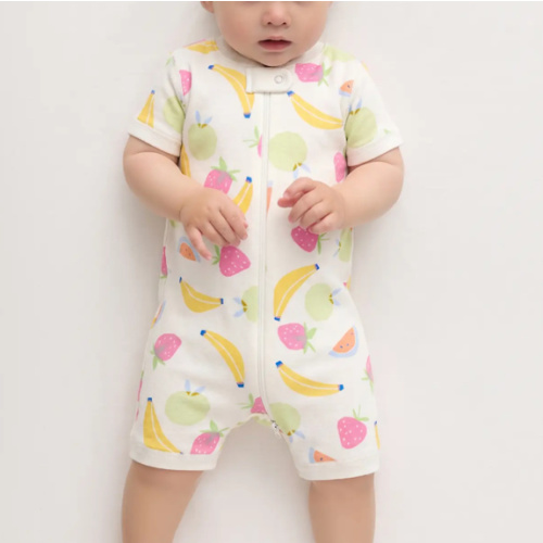100% Organic Cotton Shortie Onesie Pajama in Fruit
