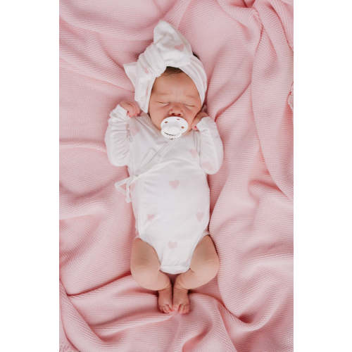 Kimono Onesie | Pink Hearts – Little and Fern