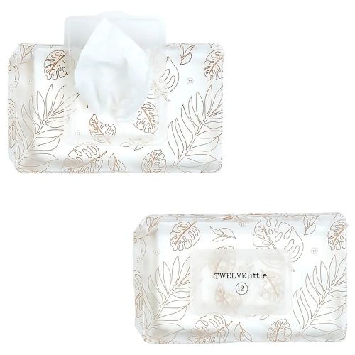 TWELVElittle - Reusable Wet Wipes Frosted Pouch - Leaf Print