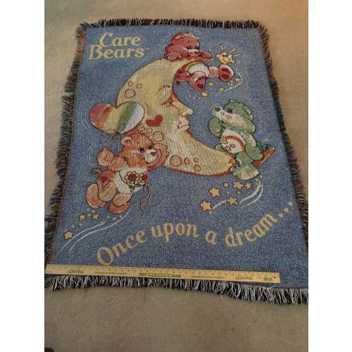 Vintage Care Bear Throw Blanket