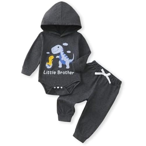 NZRVAWS Newborn Baby Boy Clothes Infant Boy Clothing Hoodie Sweatshirt Long Pants Outfit Set Fall Winter 0-18M