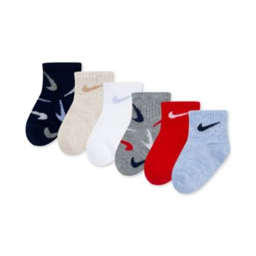 Baby and Toddler Swooshfetti Ankle Socks, Pack of 6