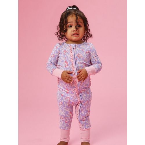 Convertible Ruffle One Piece Pajama, Bamboo Viscose