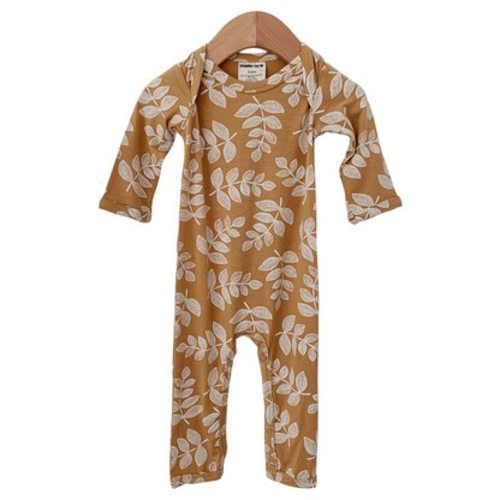 Long Sleeve Romper, Mustard Fern
                        Long Sleeve Romper, Mustard Fern
                    , Size: 6 - 12 mo.
