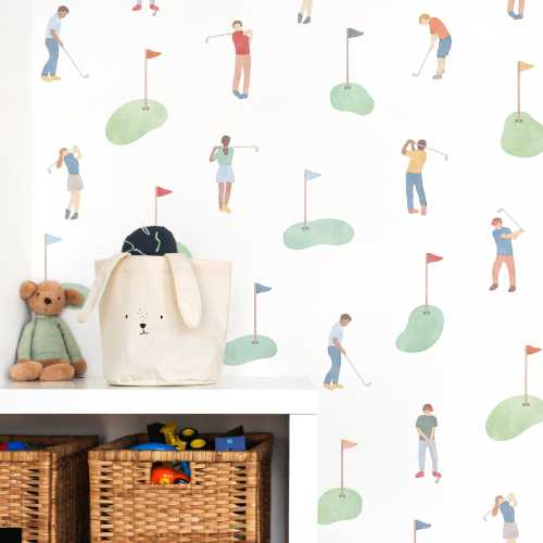 Golf Wall Decals - Removable, Reusable Wall Stickers - Sports Nursery Wall Decor, Kids Room Art, Golf Nursery Decor
