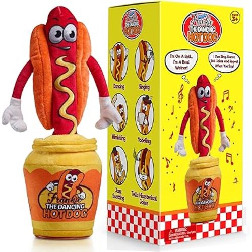 Gagster Dancing Hot Dog - Sings, Yodels, Tells Jokes - Funny Talking Decor Toy for Kids & Adults