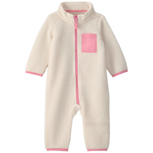 Baby Girls' Color-Block Fleece Jumpsuit