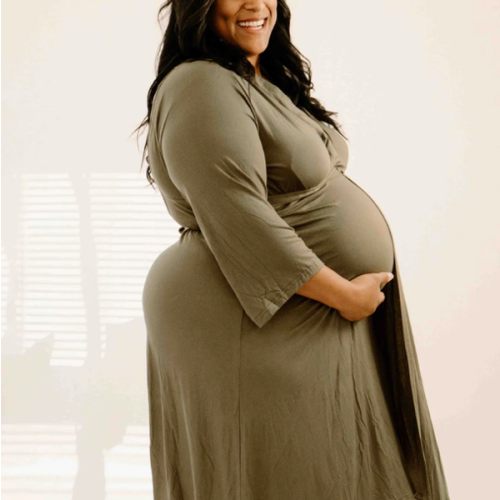 Lila Labor & Postpartum Gown in Sage
