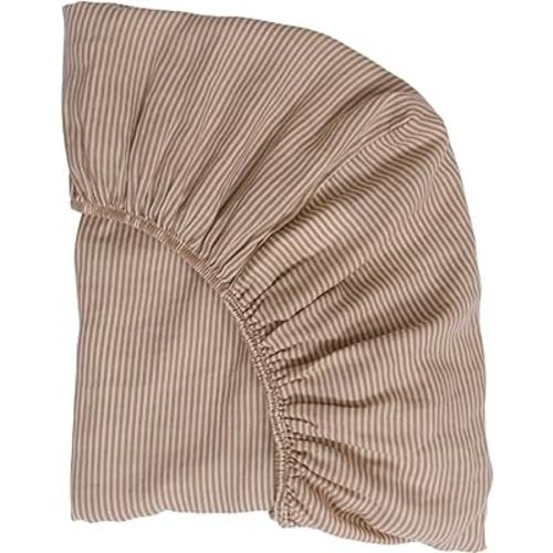 Denmark - Super Soft Muslin Fitted Baby Crib Sheets for Boys and Girls – Standard Size for 28'' x 52'' Crib Mattress - 100% Organic Cotton for Ultimate Comfort (Natural Stripe)