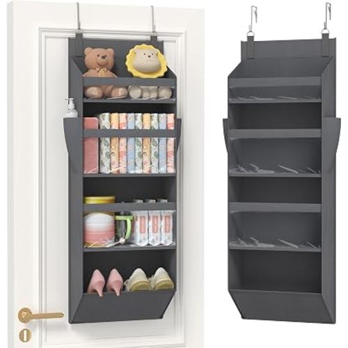 Lifewit Organizador Colgante para Puerta, 4 Niveles, para Cocina, Gris