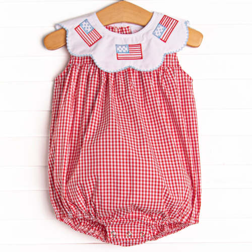 Grand Old Flag Embroidered Bubble, Red

        –
        Stitchy Fish