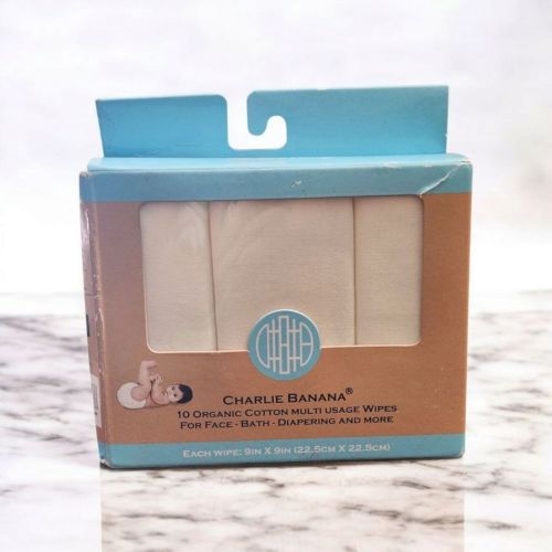 Charlie Banana 10 Organic Cotton Multi Use Wipes