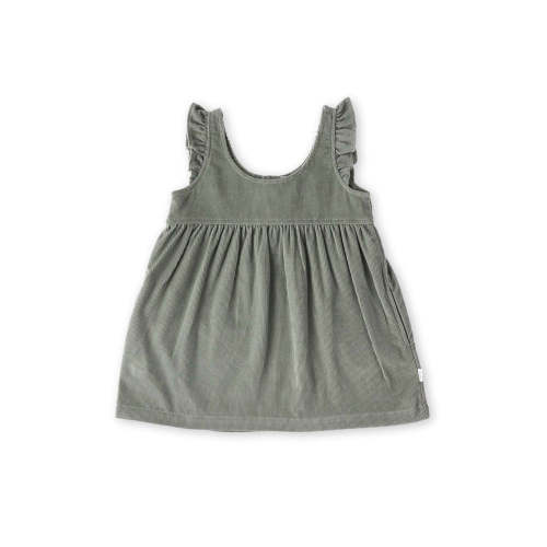Corduroy Pinafore Dress - Sage