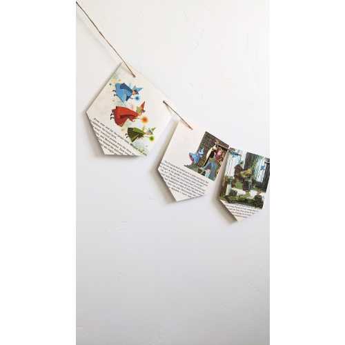 Sleeping Beauty Golden Book Page Garland, Children's Party Banner, Bedroom Decoration, Princess Party