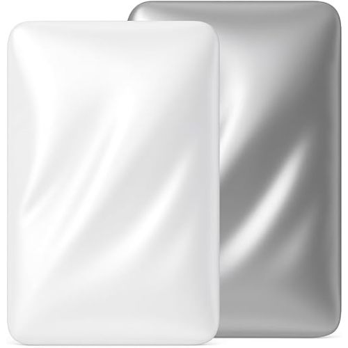 Satin Bassinet Sheet 2 Pack, Great for Baby Hair, Soft Silk Feeling Sheet for Rectangle Cradle Bassinet Mattress Pad, for Boys Girls Gift Newborn and Infant(White & Gray)