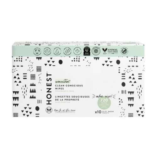 The Honest Company Plant-based Baby Wipes Made With Over 99% Water - Pattern Play (720 Count)